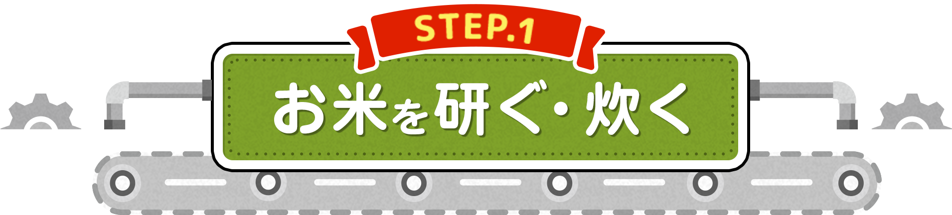 STEP.1「お米を研ぐ・炊く」